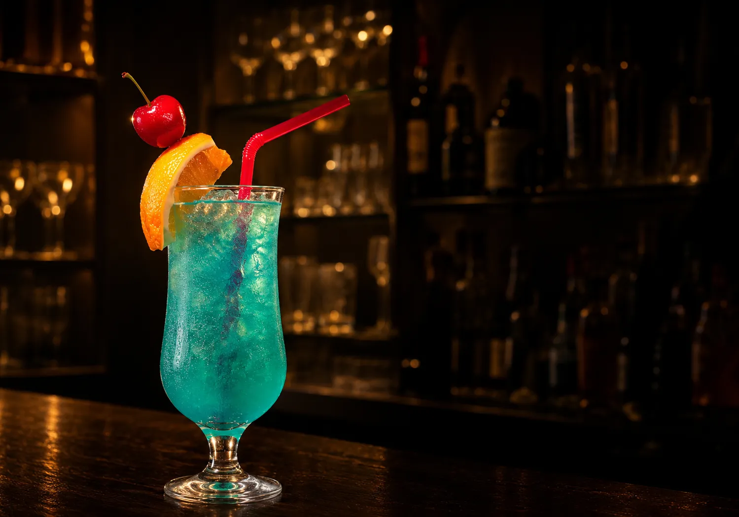Cocktail on the bar at Izakaya Bian